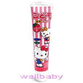 西川Hello Kitty兒童草莓牙膏