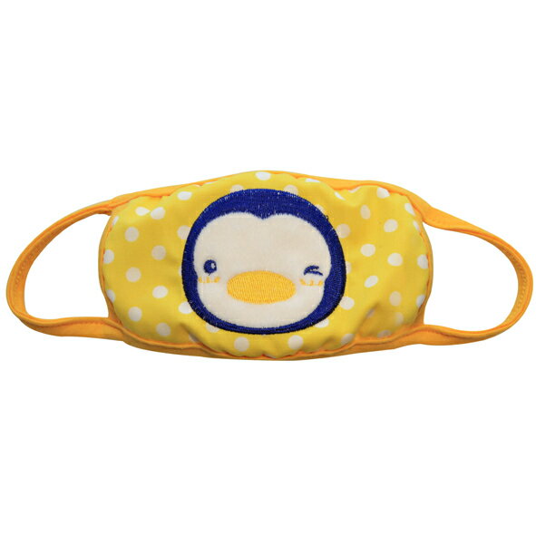 ★衛立兒生活館★藍色企鵝PUKU派對保暖防塵口罩-黃色