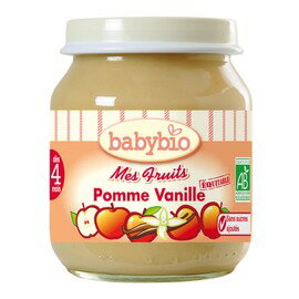 ★衛立兒生活館★法國Babybio寶寶鮮果泥系列-蘋果香草鮮果泥130g