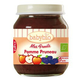 ★衛立兒生活館★法國Babybio寶寶鮮果泥系列-蘋果黑棗鮮果泥130g