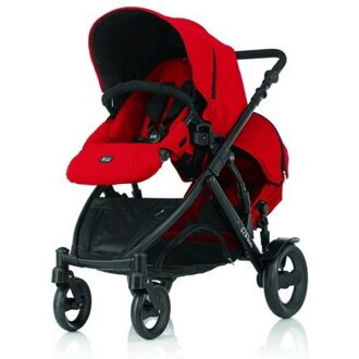 ★衛立兒生活館★Britax--B-DUAL 頂級雙人雙向手推車-BX08369(紅色/藍色)