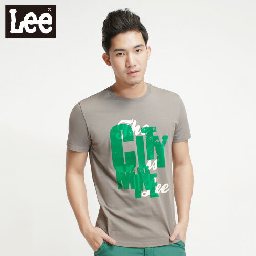 【 390元優惠↘ 】Lee Surf’N Roll 浪花夏日 植絨短袖T恤 - 男款(灰綠)