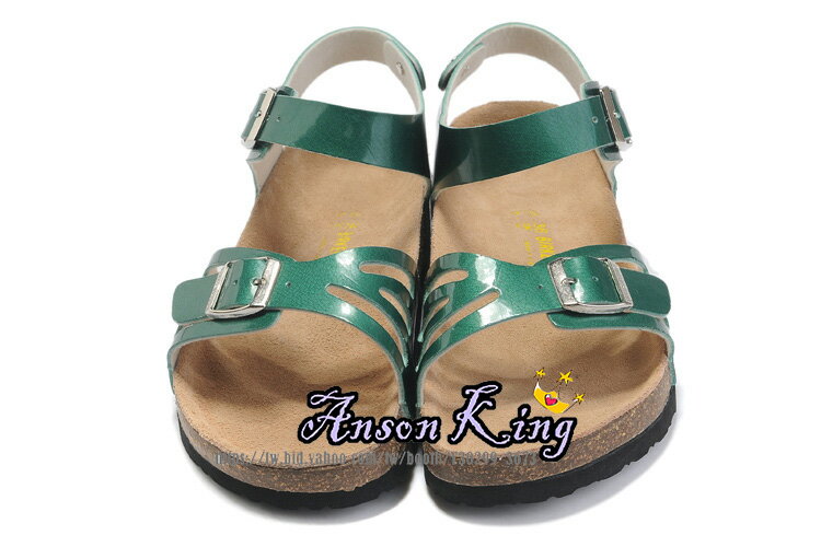 [Anson King]Outlet正品代購birkenstock Bali系列 男女款 真皮 懶人涼拖鞋 綠色亮皮