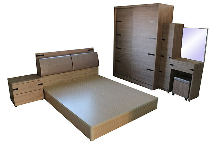 【尚品家具】 408-23 沙莉 5尺雙人床組/居家房間床組/出租屋床組/Bedroom Furniture