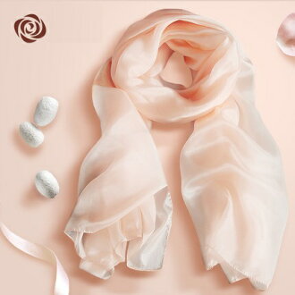 細緻優雅桑蠶絲실크真絲長款純色披肩圍巾紗巾七天預購+現貨