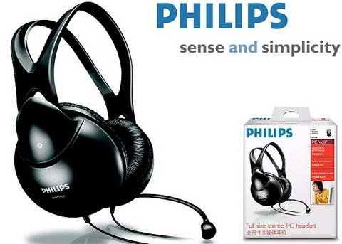 PHILIPS SHM1900 輕量型頭戴耳罩式耳機麥克風 ,公司貨保固 