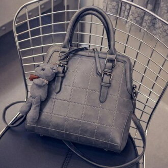 貝殼包手提包-時尚簡約軟面菱格肩背女包包2款6色72an1【獨家進口】【米蘭精品】