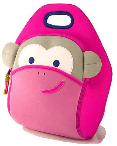【WuWaa】美國環保品牌 dabbawalla bags 瓦拉包- 粉紅猴子午餐袋／手提包 (預購)