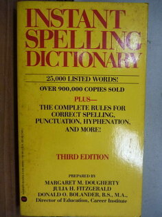 【書寶二手書T4/語言學習_IBG】Instant Spelling Dictionary_Margaret M 【書寶二手書T4/語言學習_IBG】Instant Spelling Dictionary_Margaret M