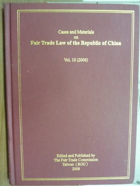 【書寶二手書T8／法律_PFA】Cases and Materiais on Fair Trade Law of the