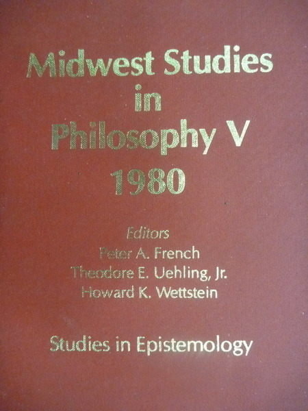 【書寶二手書T8／哲學_YBQ】Midwest Studies in Philosophy1980_Peter A. F