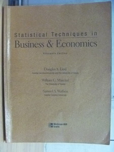 【書寶二手書T5／大學社科_XBN】Statistical Techniques in Business&Economi