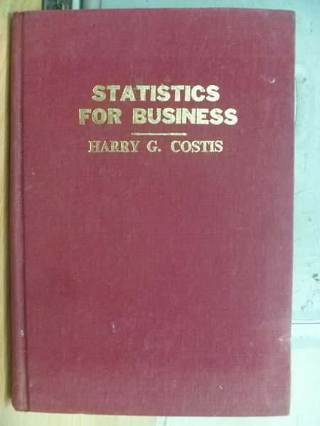 【書寶二手書T4／大學商學_WFD】Statistics for Business_Cotis_1973年