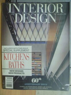 【書寶二手書T9/設計_YIH】Interior Design_1992.10_60th Anniversary Iss