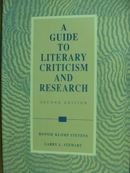 【書寶二手書T5／語言學習_QOJ】 literary criticism and research_2/e