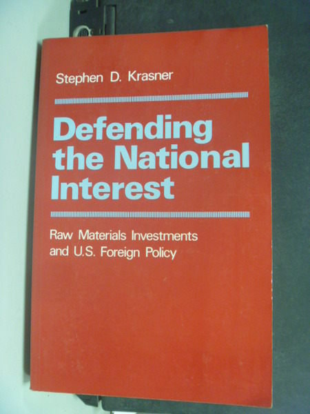 【書寶二手書T9／政治_JBL】Defending the National Interes_Krasner