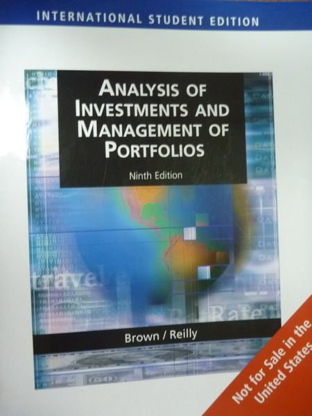 【書寶二手書T8／大學理工醫_PNJ】Analysis of Investments…_Brown_9e