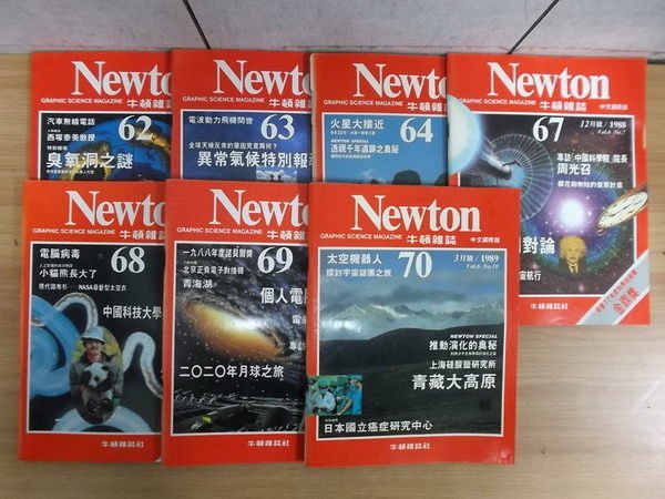 【書寶二手書T3／雜誌期刊_RCF】牛頓_62~70期間_7本合售_太空機器人等