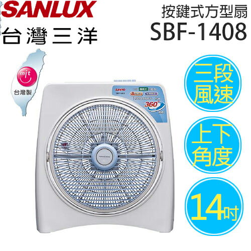 SANLUX SBF-1408『台灣製』14吋機械式箱扇 