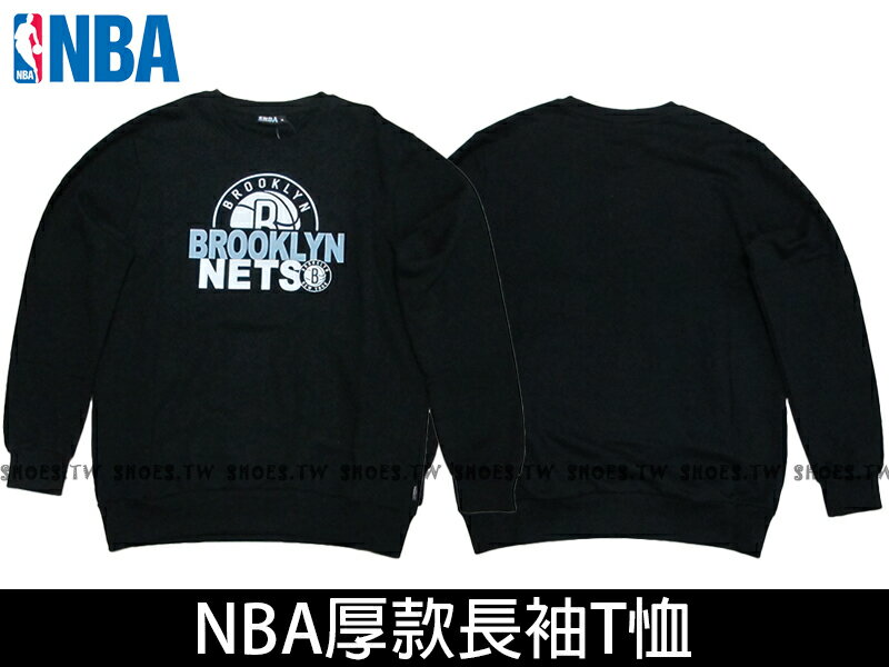 Shoestw【8560120-003】NBA 長袖 2015 純棉 布魯克林 籃網隊 籃球