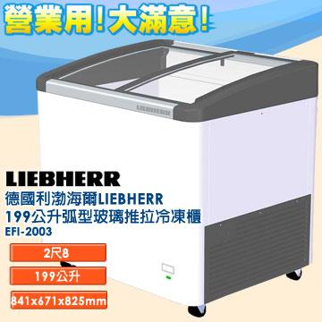 德國利勃 海爾 LIEBHERR 199公升 弧型玻璃推拉冷凍櫃 EFI-2003指針式溫度計外觀四周採圓弧設計