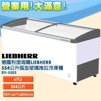 德國利勃 海爾 LIEBHERR 554公升 弧型玻璃推拉 冷凍櫃 EFI-5503