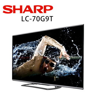 SHARP 夏普 日本原裝 70吋超薄LED液晶電視 LC-70G9T《3D、Eco節能、OPC自動亮度感應》