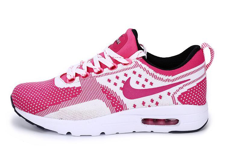 Nike Air Max Zero 87系列 飛線運動鞋 慢跑鞋 女生鞋子 （桃紅白36-39）