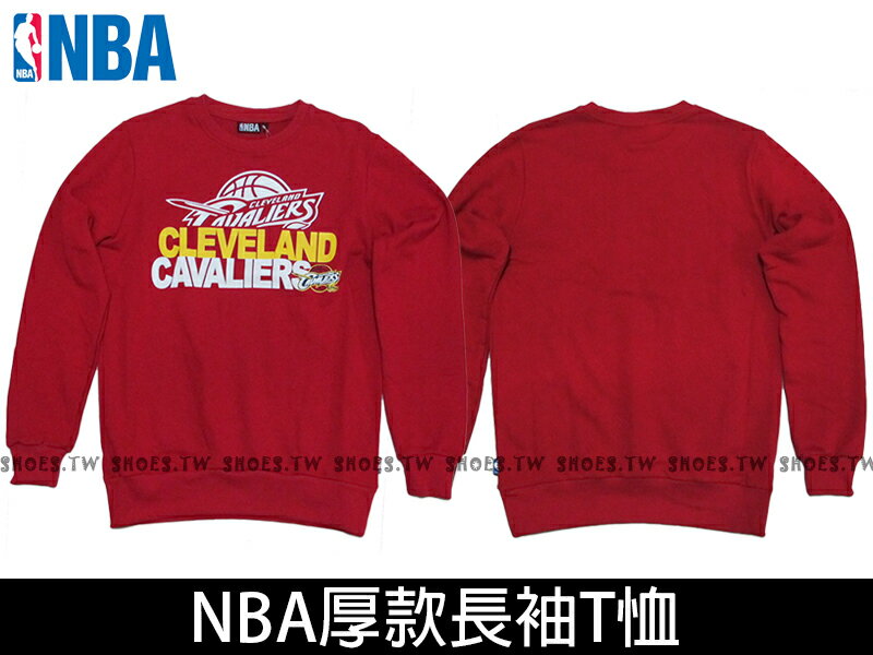 Shoestw【8560120-011】NBA 長袖 2015 純棉 克里夫蘭 騎士隊 籃球