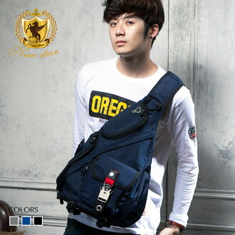 後背包 運動金屬扣單肩背包側背包 NEW STAR BK17