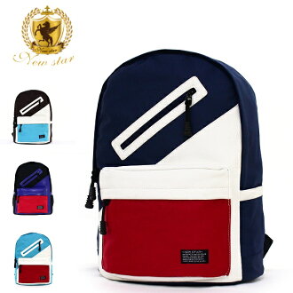 後背包 輕量尼龍配皮斜拉鍊後背包 NEW STAR BK64-3