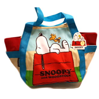 【真愛日本】15081300059 磁扣萬用托特包-SN紅屋 史奴比 史努比 SNOOPY 手提包 正品