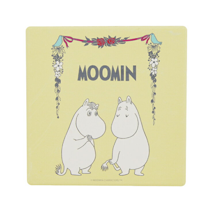 Moomin嚕嚕米正版授權 - 吸水杯墊：【 愛慕 】 ( 圓 / 方 )