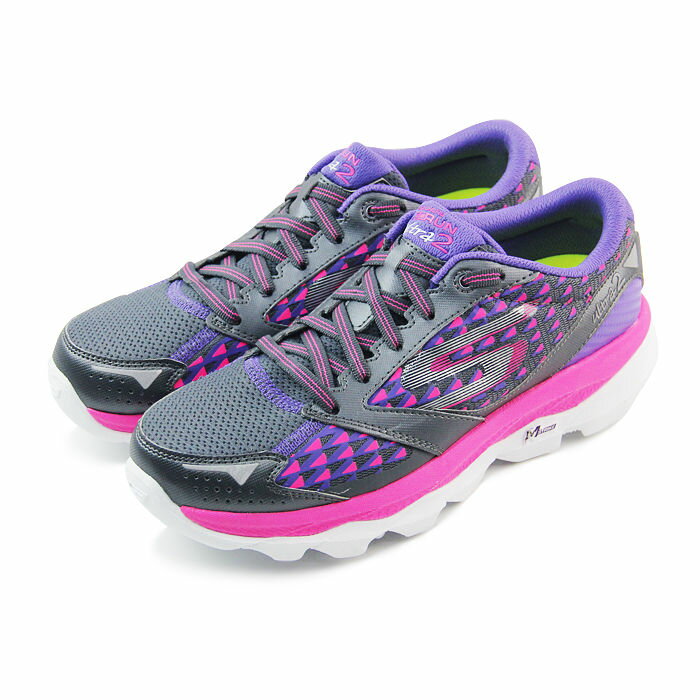 (女)SKECHERS GO RUN ULTRA 2 跑步系列 黑/紫/桃紅-13918CCHP