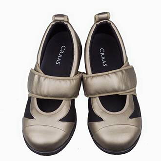 【UNICO女鞋】CRAAS機能鞋/ 黏帶款 / 淺金色 /號碼CS-008