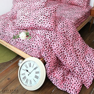 LUST寢具 【新生活eazy系列-粉嫩豹紋】雙人薄被套6X7尺、台灣製