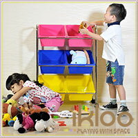 【ikloo】可移式6格玩具收納組