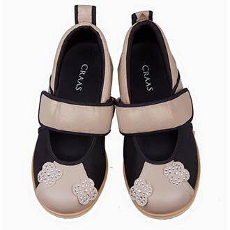 【UNICO女鞋】CRAAS機能鞋/ 施華洛世奇鑽款 / 米色 /號碼CS-016
