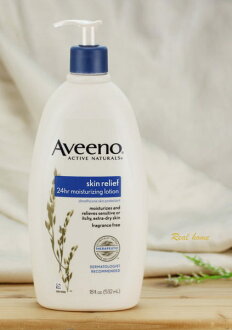 Realhome 美國 Aveeno 天然燕麥 保濕潤膚乳柔軟型18oz 家庭號