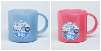 日本製mju-func®妙屋房 雙人組合(粉藍+粉紅)高級抗菌加工潄口杯UG-MBP