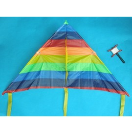 小五彩布風箏 彩色風箏 進口風箏寬88cm x 高45cm/一支入{定40}2363B