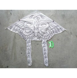 彩繪蝴蝶風箏 空白蝴蝶風箏(三角造型碳纖骨架)/一個入{定80}