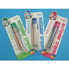 按動旋轉蠟筆MD-389A彩虹筆(1支8色)/一支入{促39}