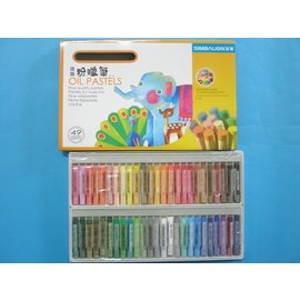 雄獅粉蠟筆OP-50粉蠟筆50色粉蜡筆(白色2支)/一盒入{定140}