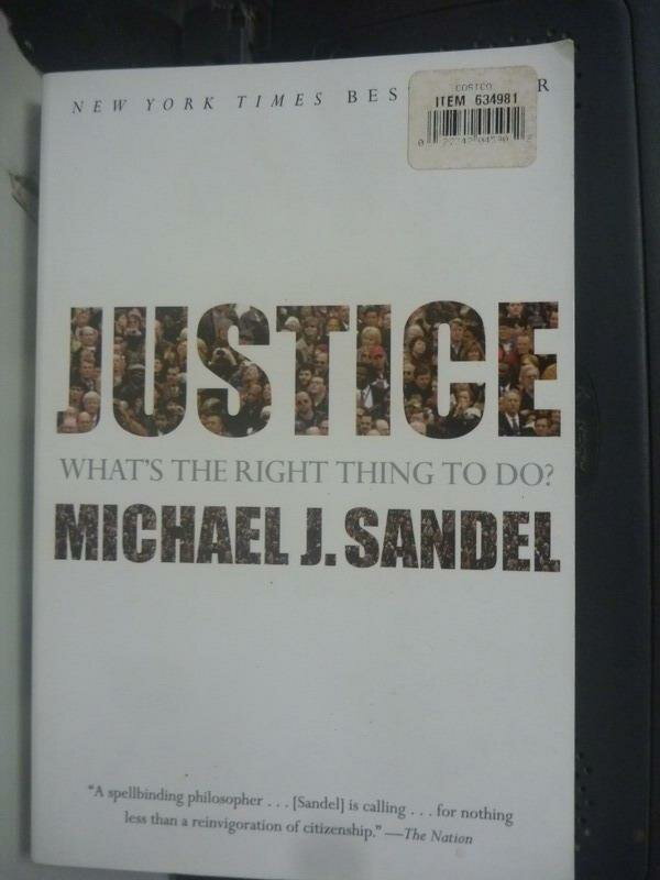 【書寶二手書T1／原文書_JGE】Justice: What's the Right Thing to Do?_Sandel, Michael J.