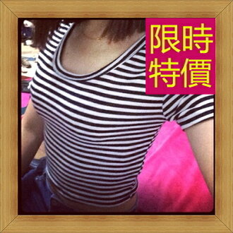 短袖T恤 露肚裝-正韓性感流行純棉質女短版上衣55a3【正韓進口】【米蘭精品】