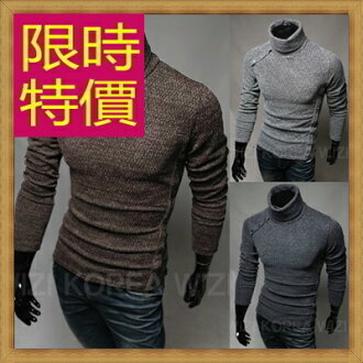 毛衣 針織衫-美麗諾羊毛秋冬保暖長袖男上衣3色63t78【韓國進口】【米蘭精品】