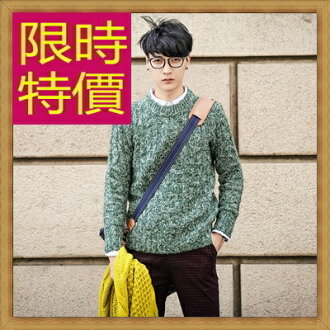 毛衣 針織衫-美麗諾羊毛秋冬保暖長袖男上衣2色63t84【韓國進口】【米蘭精品】