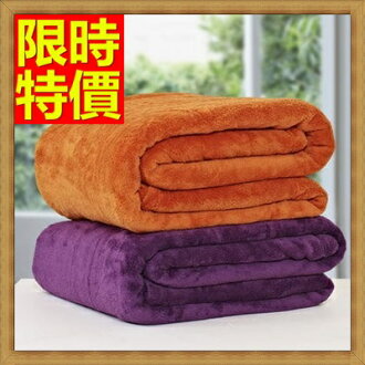 毛毯子-冬款純色簡約加厚法蘭絨小毯被12色64d11【日本進口】【米蘭精品】