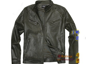 真皮皮衣外套-時尚流行修身男機車夾克aa54【義大利進口】【米蘭精品】